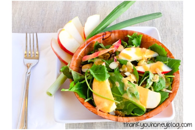 Apple Kale Salad With Peanut Dressing #StartWithJifPowder #ad