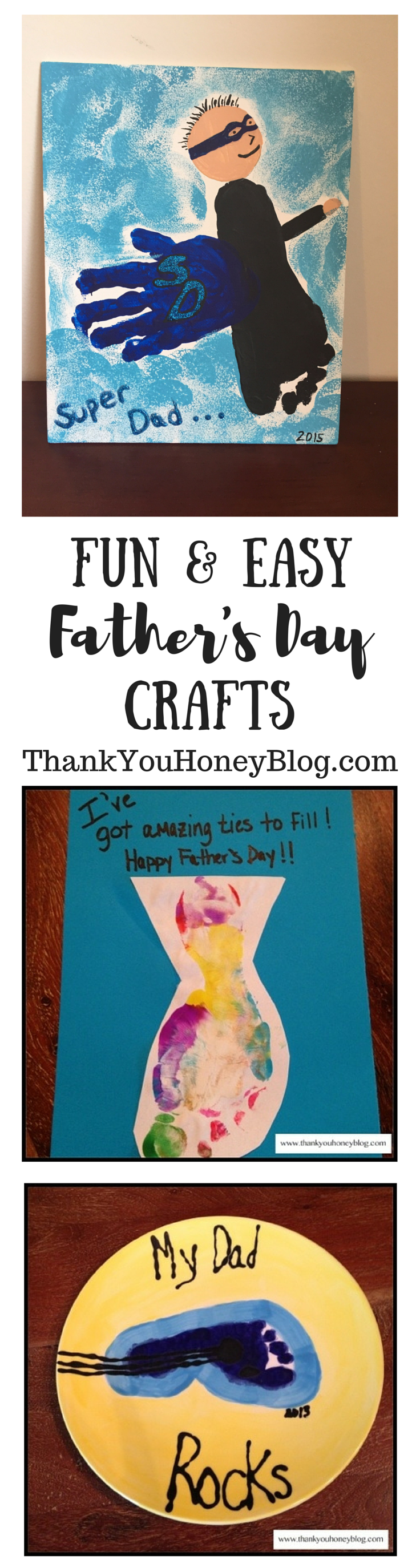 Fun & Easy Father's Day Crafts, Father's Day Gift Ideas, Crafts, DIY, Gifts from Kids, Homemade, Cards, Handmade, Made with Love, https://writesarahhoney.com