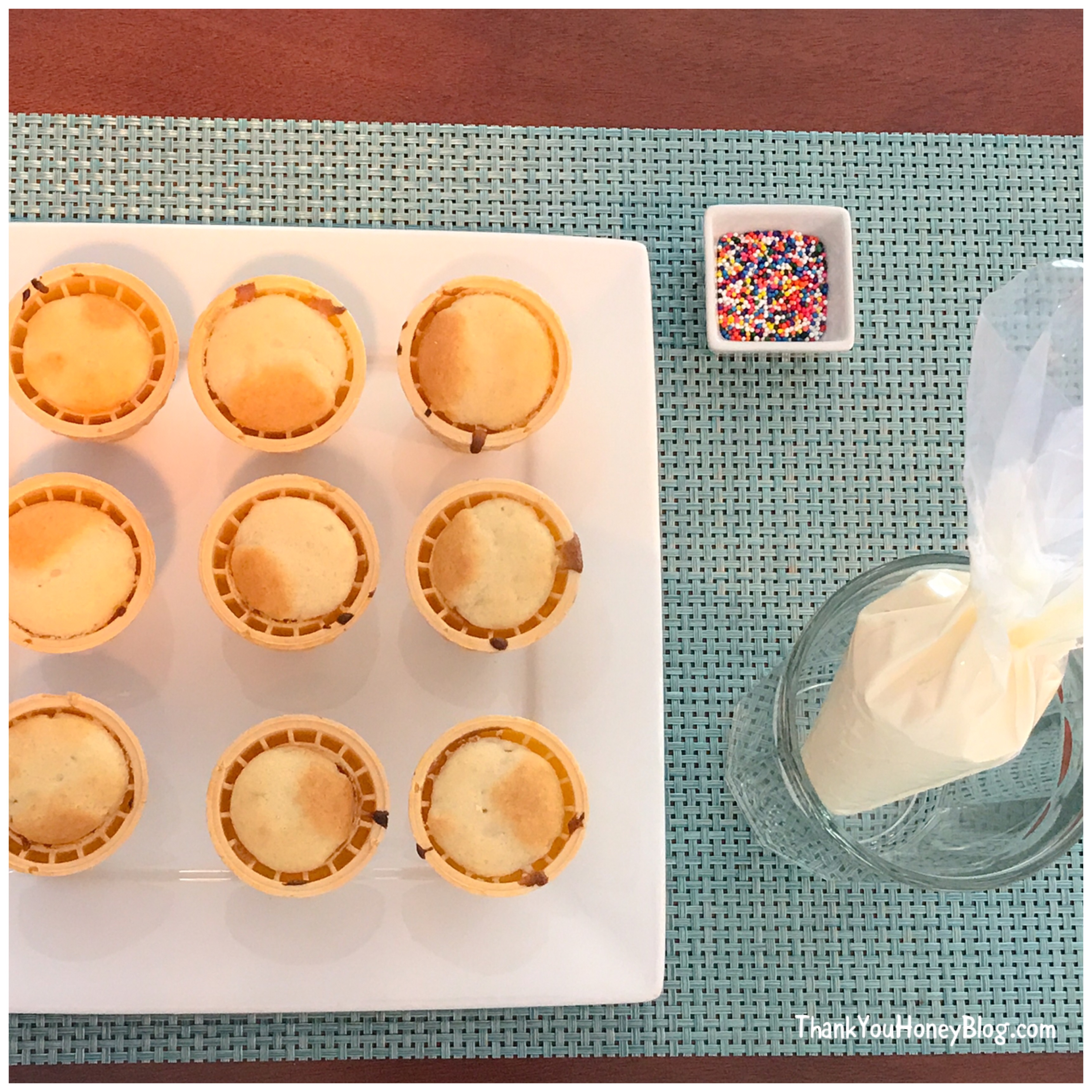 Cupcake Cones, Recipe, Dessert, Simple Recipe, Cupcake Cones, Treat, Summer, Cupcakes, Ice Cream Cones, ThankYouHoneyBlog.com, #TreatYourselfToSummer #ad