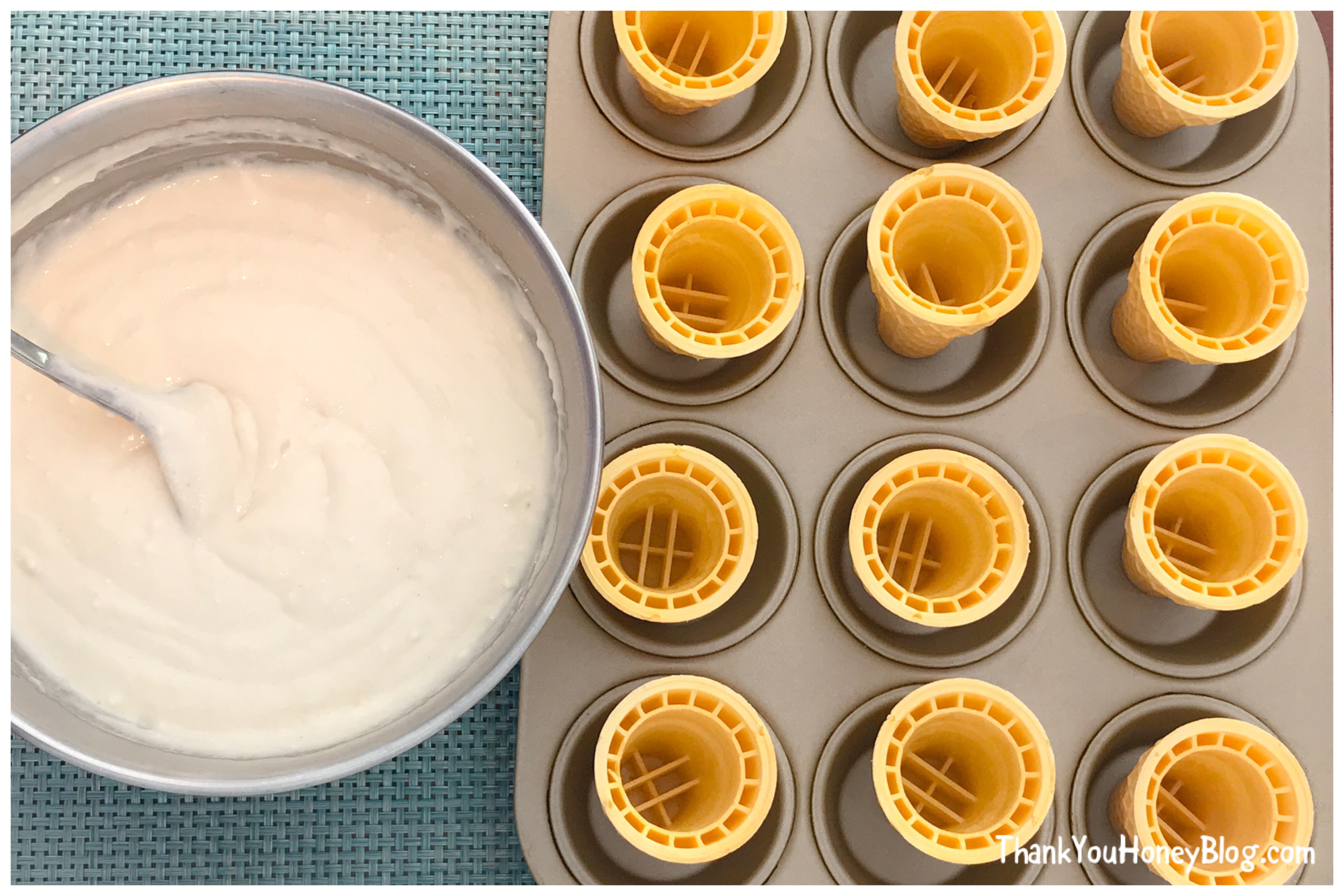Cupcake Cones, Recipe, Dessert, Simple Recipe, Cupcake Cones, Treat, Summer, Cupcakes, Ice Cream Cones, ThankYouHoneyBlog.com, #TreatYourselfToSummer #ad