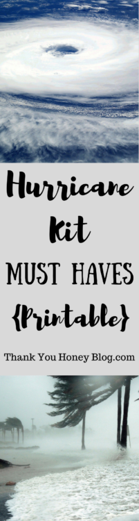 Hurricane Kit Must Haves {Printable}